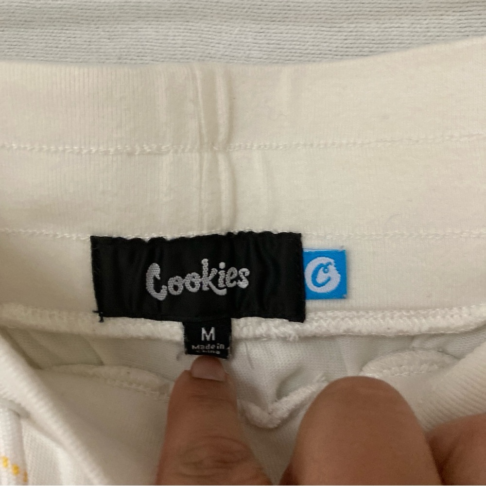 Cookies Men's Sweatpants Cream Cargo Pants Multicolor Pockets Cotton Sz M - Picture 13 of 16